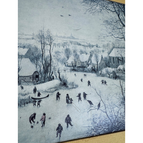 Vintage Gold Framed Winter Landscape With Skaters By Pieter Bruegel The Elder