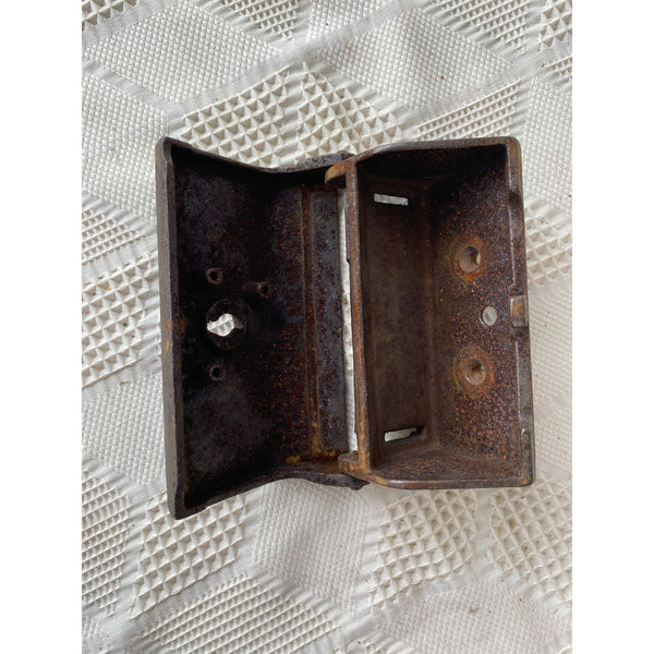 Vintage Newman Watchmans Time Clock Case Cast Iron Locking Box Security