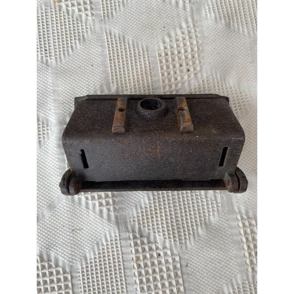 Vintage Newman Watchmans Time Clock Case Cast Iron Locking Box Security