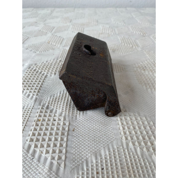 Vintage Newman Watchmans Time Clock Case Cast Iron Locking Box Security