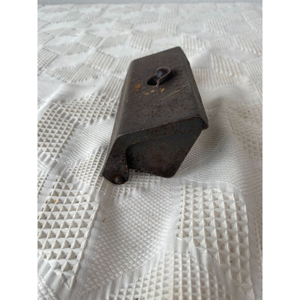 Vintage Newman Watchmans Time Clock Case Cast Iron Locking Box Security