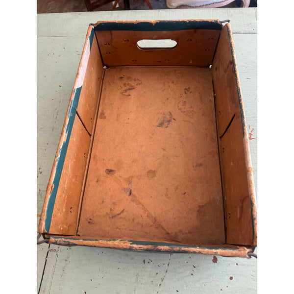 Bubble Up Half Quart Soda Crate Rare Vintage Cardboard Over Wire Base