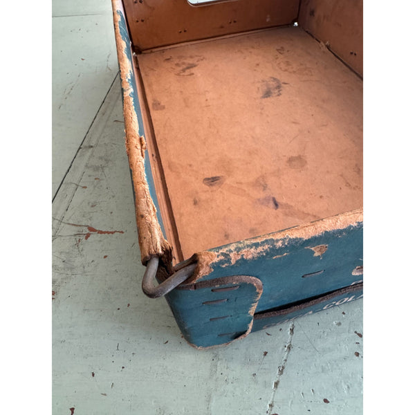 Bubble Up Half Quart Soda Crate Rare Vintage Cardboard Over Wire Base