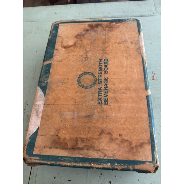 Bubble Up Half Quart Soda Crate Rare Vintage Cardboard Over Wire Base