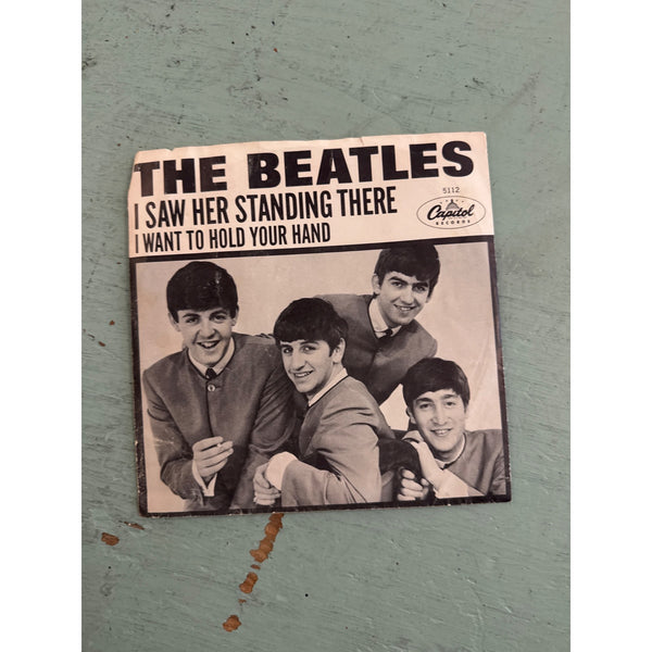 The Beatles I Want To Hold Your Hand 45 RPM Vinyl w Sleeve Capitol Records