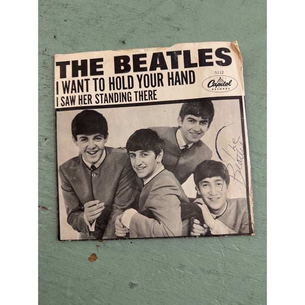The Beatles I Want To Hold Your Hand 45 RPM Vinyl w Sleeve Capitol Records