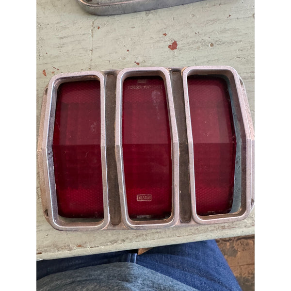 Title: Pair Of 1964-1966 Vintage Mustang Taillight Bezels & Lens C4ZB-13449-B OEM