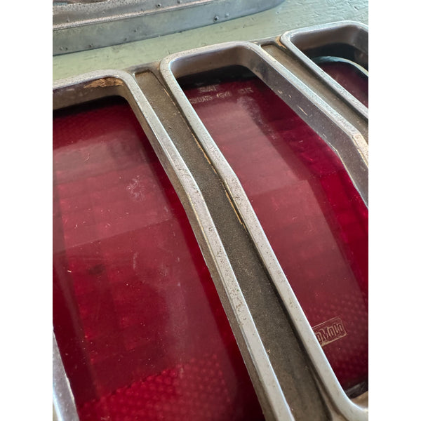 Title: Pair Of 1964-1966 Vintage Mustang Taillight Bezels & Lens C4ZB-13449-B OEM