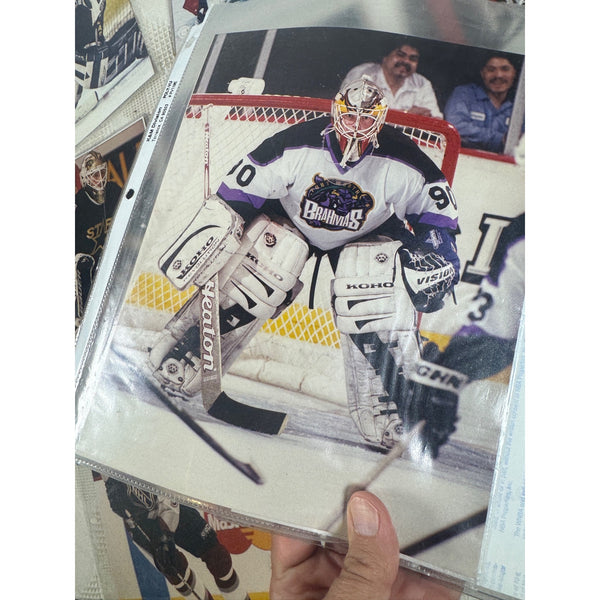 Rare Manny Fernandez Autographed Dallas Stars Photo and Hockey Photo Collection