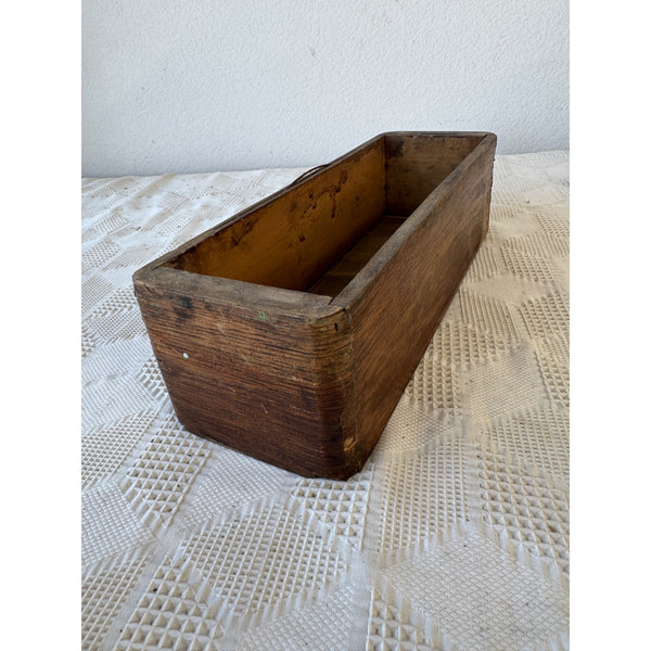 Antique Wooden Sewing Machine Drawer with Pull Knob Rustic Storage Box