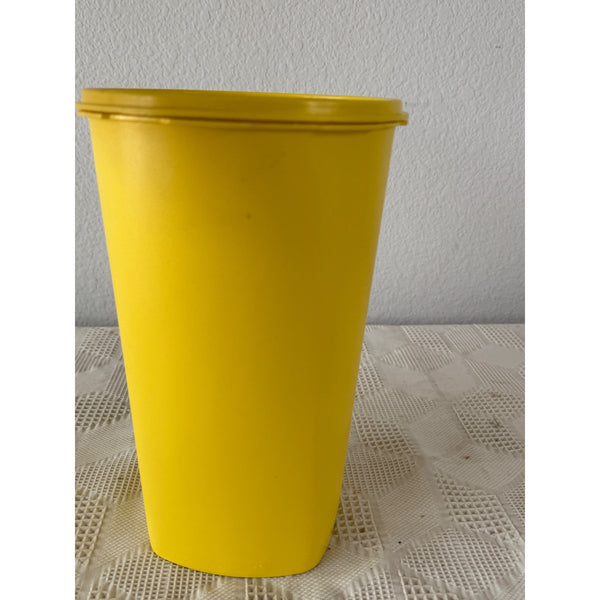 Vintage Tupperware 808-40 Yellow Servalier Canister 1970s Storage Container