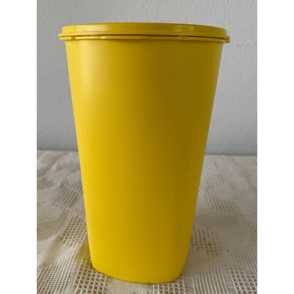 Vintage Tupperware 808-40 Yellow Servalier Canister 1970s Storage Container