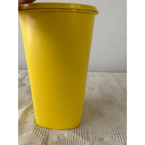 Vintage Tupperware 808-40 Yellow Servalier Canister 1970s Storage Container