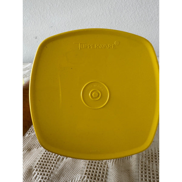Vintage Tupperware 808-40 Yellow Servalier Canister 1970s Storage Container