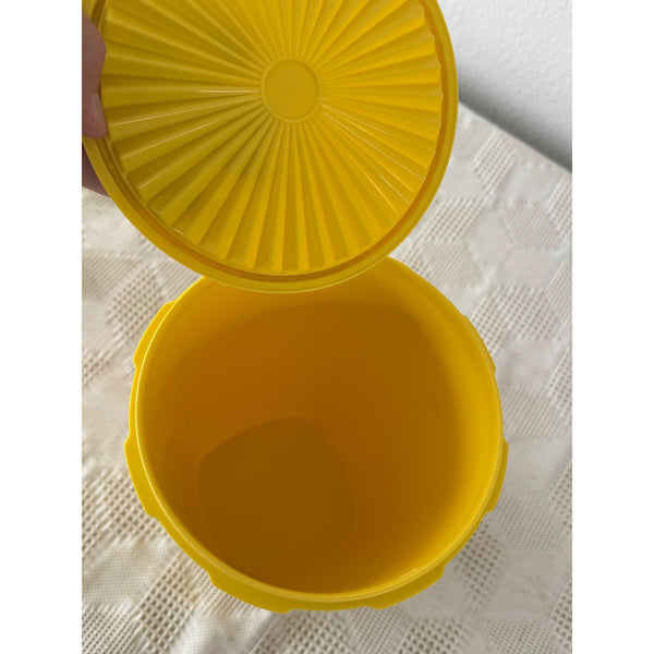 Vintage Tupperware 808-40 Yellow Servalier Canister 1970s Storage Container