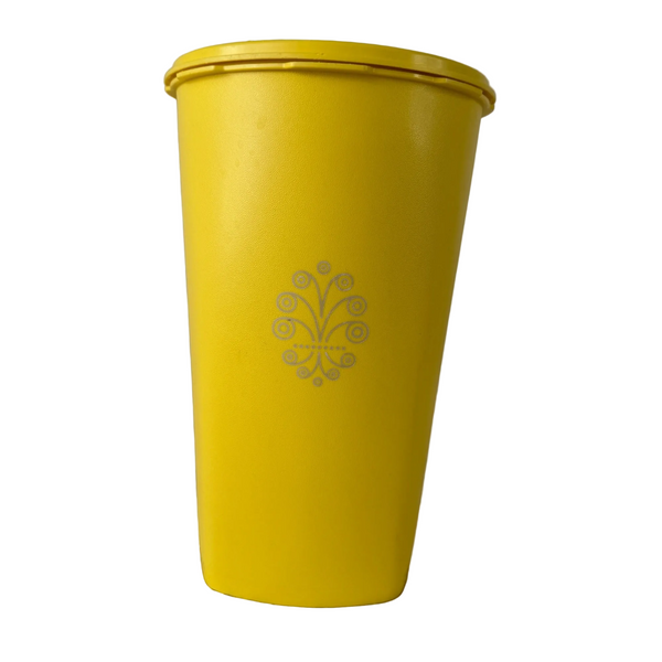 Vintage Tupperware 808-40 Yellow Servalier Canister 1970s Storage Container