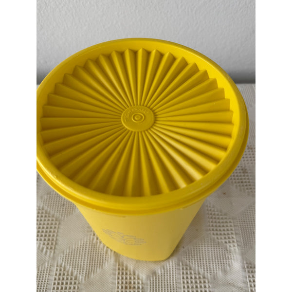 Vintage Tupperware 808-40 Yellow Servalier Canister 1970s Storage Container