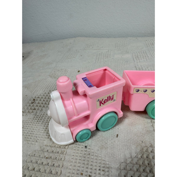 Barbie Kelly Pink Toy Train Set w Locomotive & 3 Cars Vintage 1996 Kids Play Set