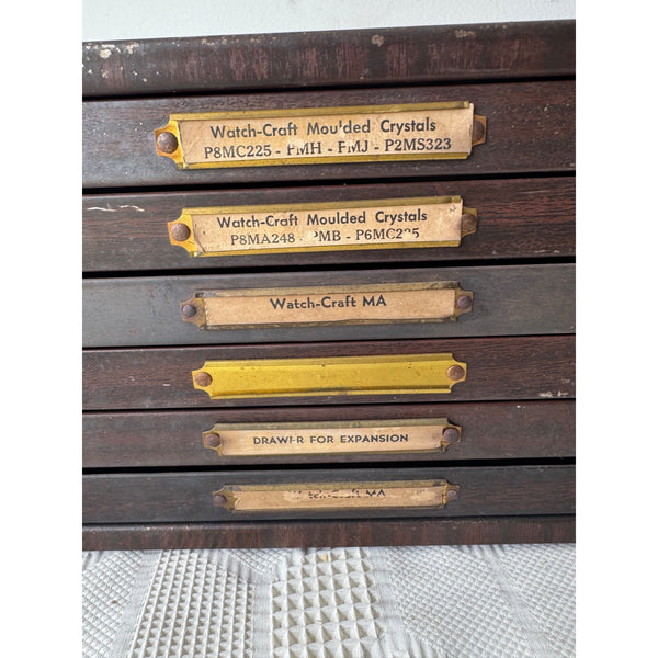 Vintage Watch Craft Watch Makers Storage Cabinet w 6 Drawers Watch Parts Repair