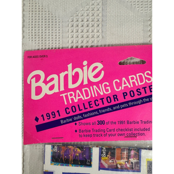 Barbie 1991 Trading Cards Collector Poster Mattel Vintage Memorabilia 1192