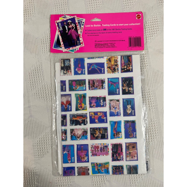 Barbie 1991 Trading Cards Collector Poster Mattel Vintage Memorabilia 1192
