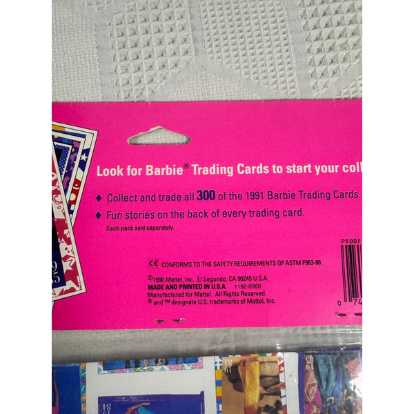 Barbie 1991 Trading Cards Collector Poster Mattel Vintage Memorabilia 1192