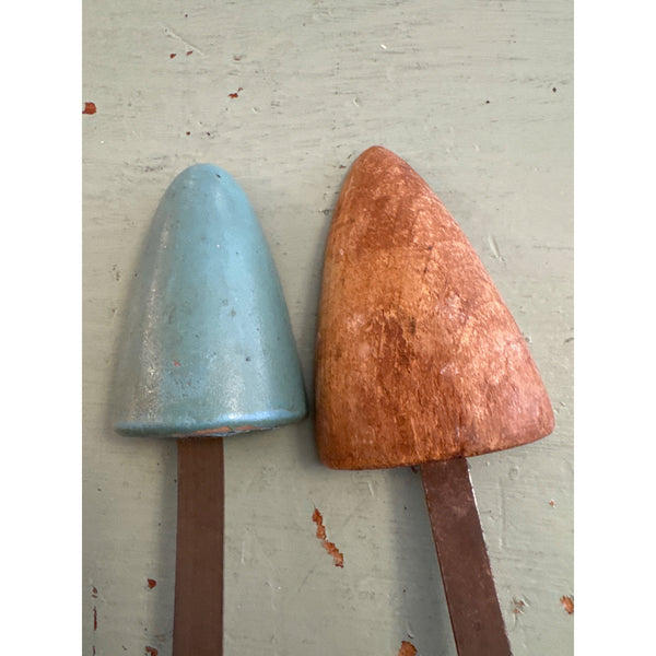 Vintage 1950s Wood and Metal Shoe Stretchers