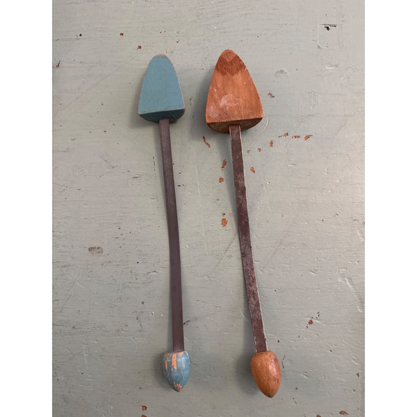 Vintage 1950s Wood and Metal Shoe Stretchers