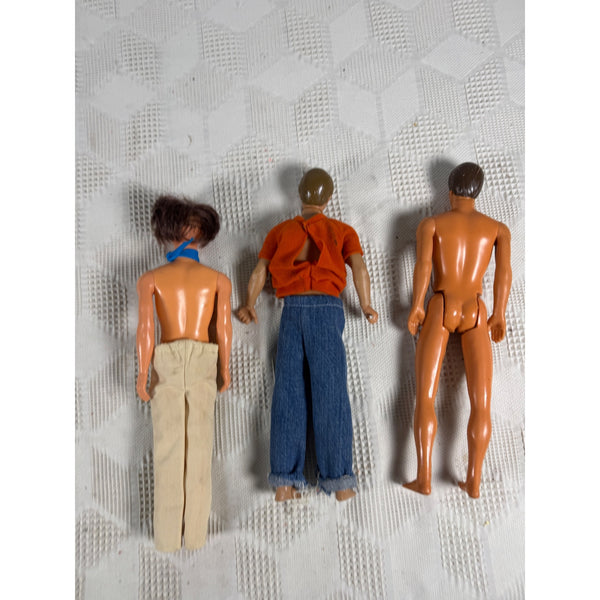 Vintage 1970s Mattel Ken Dolls Lot Of 3 w Clothes Collectible Mold 1968