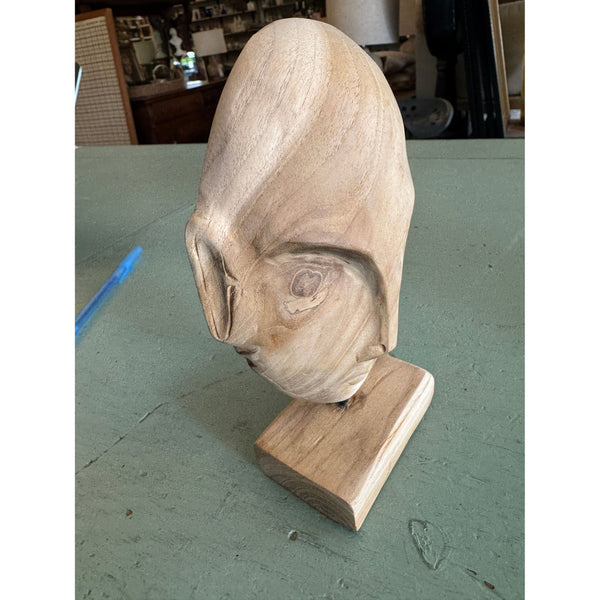 Hand-Carved Teakwood Face on Stand NEW Shelf decor Home Decor Office Decor