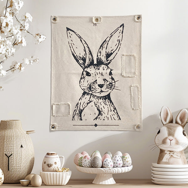 Mr. Rabbit Fabric Wall Art hanging