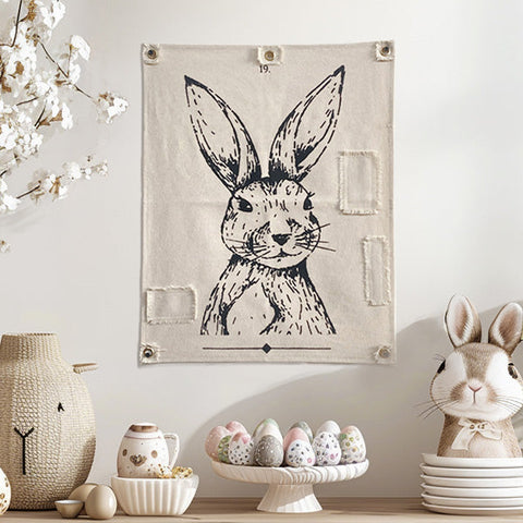 Mr. Rabbit Fabric Wall Art hanging