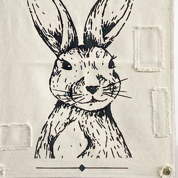 Mr. Rabbit Fabric Wall Art bunny closeup