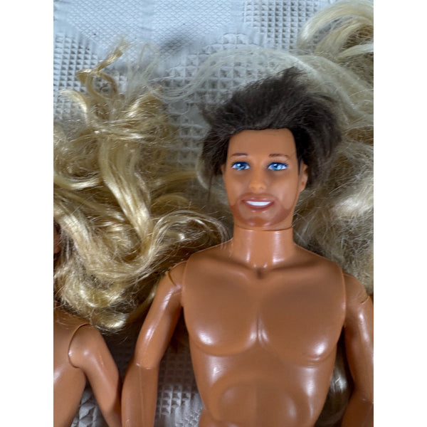 Vintage Barbie and Ken Dolls 1980s to 1990s Lot Of 5 Mixed Styles and Hair