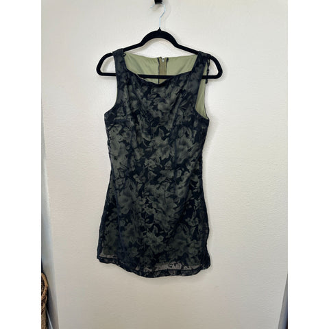 Vintage La Belle womens Black Green Dress 