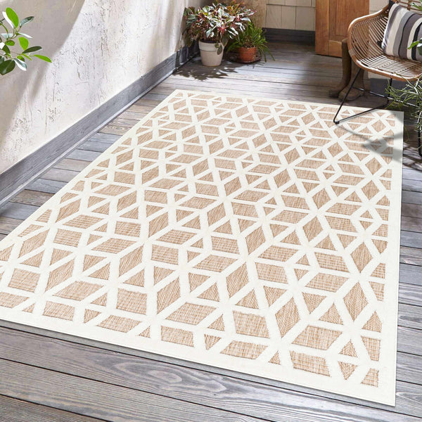 Nuri Tan Outdoor Rug porch