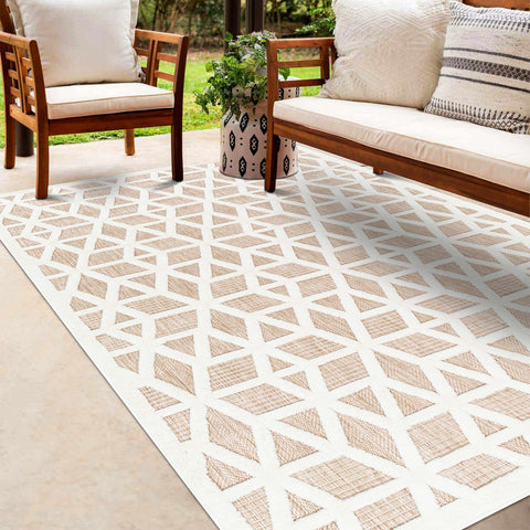 Nuri Tan Outdoor Rug patio