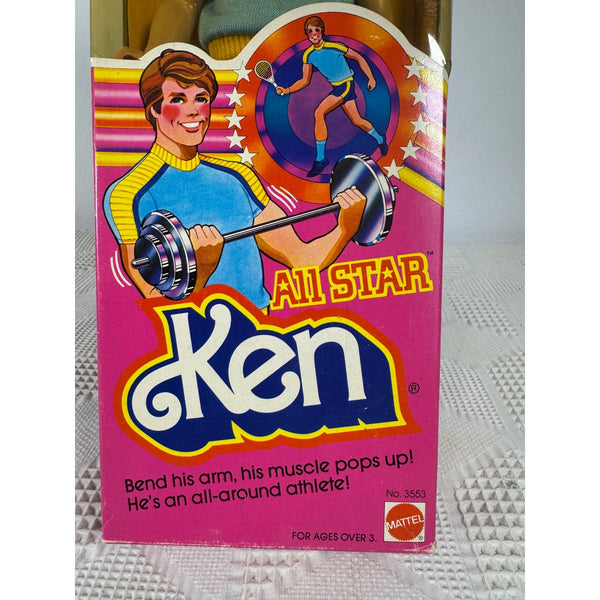 All Star Ken Doll 1981 By Mattel Includes 6 Sports Items Vintage Toy 3553 NIB