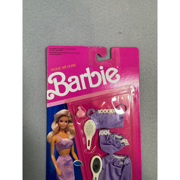 Barbie Dreamwear Mode Reverie Fashion Outfit Set Mattel 1990 Purple Lingerie