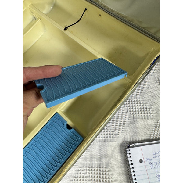 Vintage 1964 Barbie and Midge Doll Carrying Case Blue w Storage Compartments