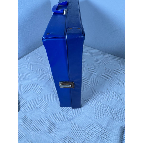 Vintage 1964 Barbie and Midge Doll Carrying Case Blue w Storage Compartments