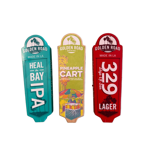 Golden Road Brewing Beer Tap Handles IPA Wheat Lager Set of 3 Collectible