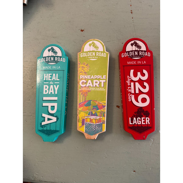 Golden Road Brewing Beer Tap Handles IPA Wheat Lager Set of 3 Collectible