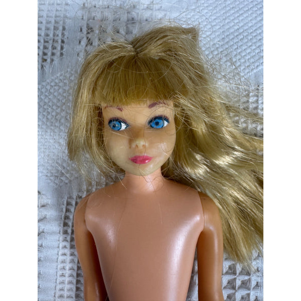 Vintage 1960s Skipper Doll Little Sister Of Barbie Blonde Hair Blue Eyes Japan