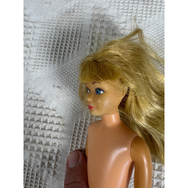 Vintage 1960s Skipper Doll Little Sister Of Barbie Blonde Hair Blue Eyes Japan
