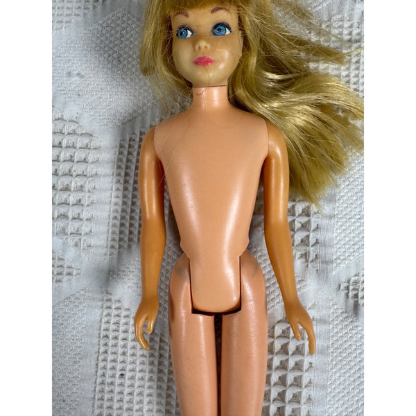 Vintage 1960s Skipper Doll Little Sister Of Barbie Blonde Hair Blue Eyes Japan