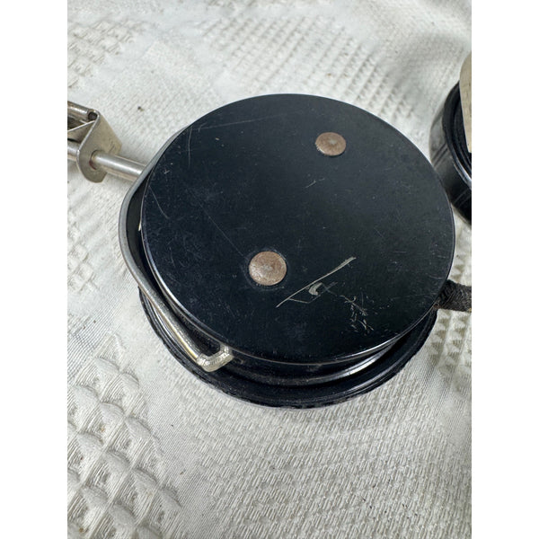 Vintage Bakelite Headphones 1930s 1940s WWII Era w Metal Frame Unbranded