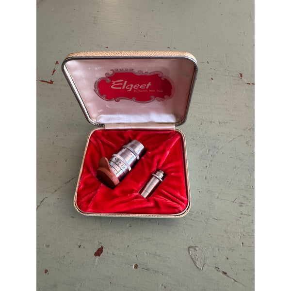 Vintage Elgeet Cine Tel Pair of Camera Lenses in Original Lined Box