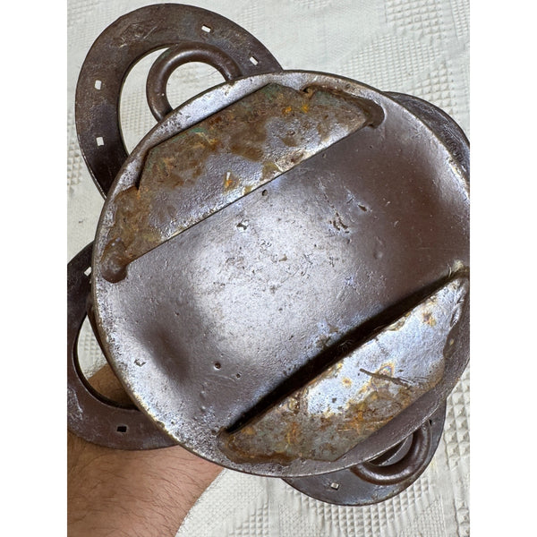 Rustic Horseshoe Salt & Pepper Shaker Spice Holder Tabletop Caddy Metal Western