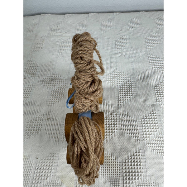 Handcrafted Wood Rocking Horse Decor Heart Accents & Yarn Mane Country Farmhouse